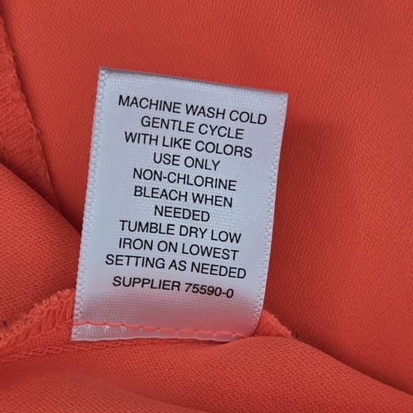 Sleeveless Bright Pink/Coral Peplum BELLE & SKY Top Back Zipper SIZE:Large - Picture 3 of 6